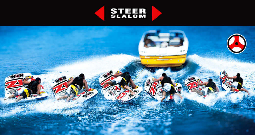 WOW Watersports Zig Zag 1 Person Steerable and Towable Water Tube For Pool and Lake