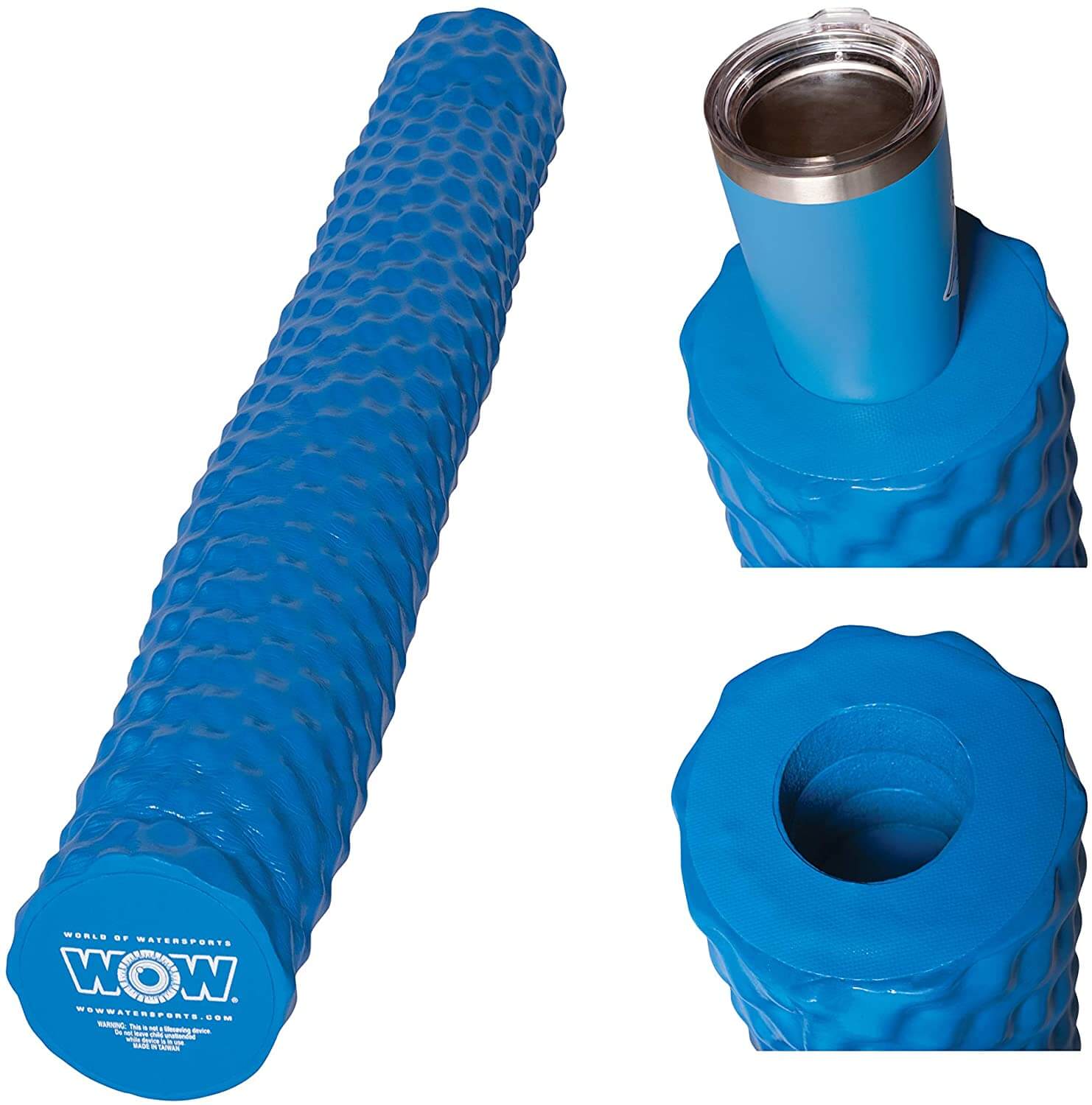 WOW Watersports Dipped Foam Pool Noodle 6.5" with Cup Holder