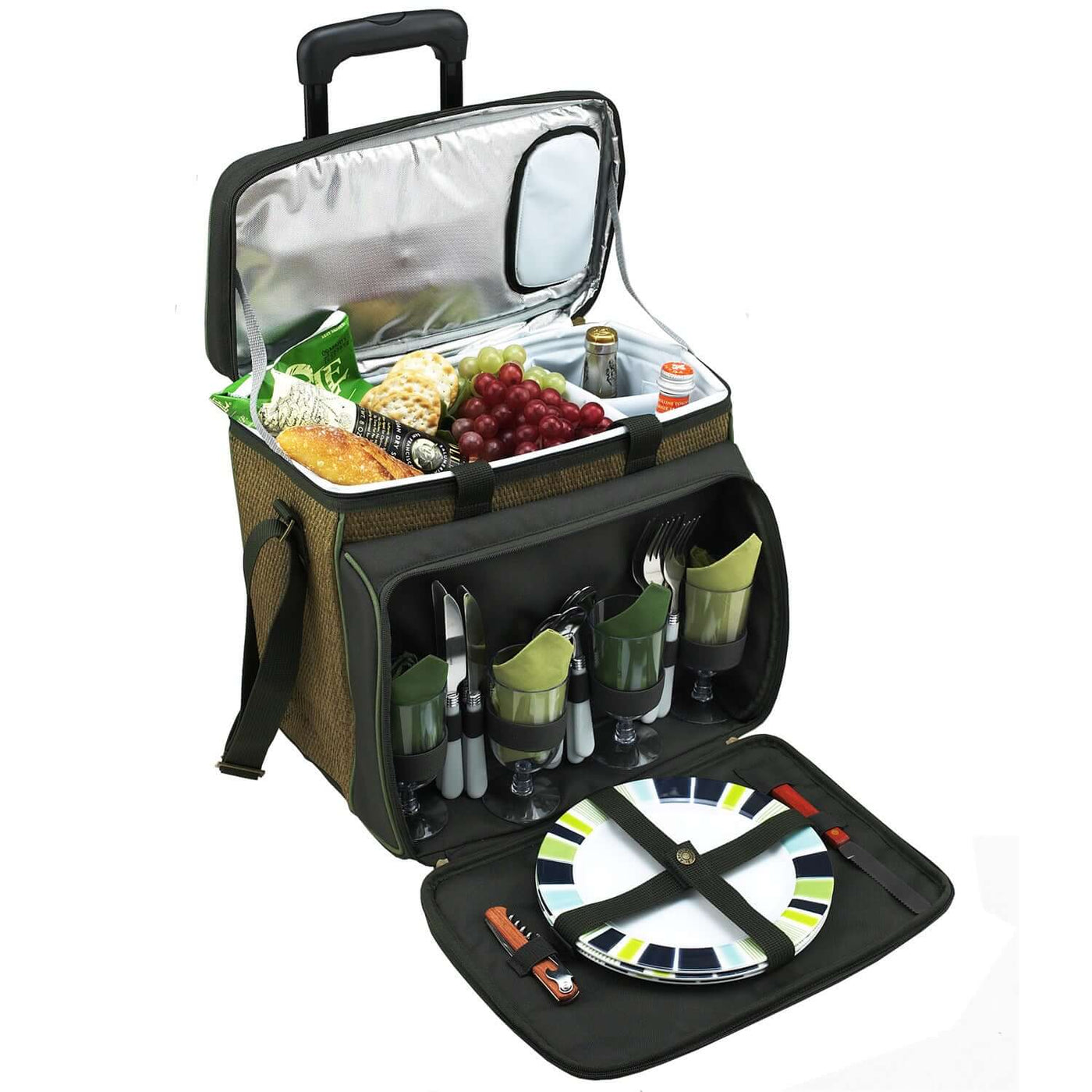 Picnic at Ascot Eco Picnic Cooler for 4 w/wheels