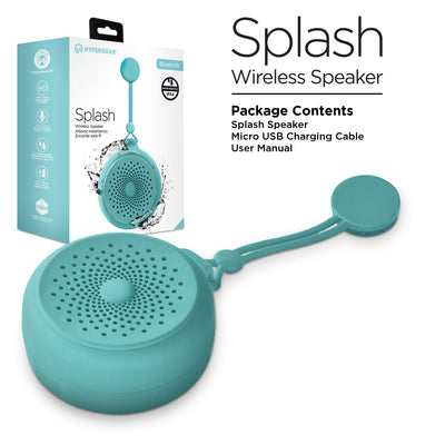 HyperGear Splash Water Resistant Wireless Speaker for Camping (SPLASH-PRNT)
