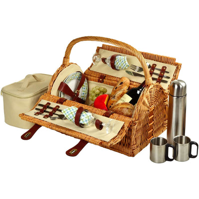 Picnic at Ascot Sussex Picnic Basket for 2 w/Coffee