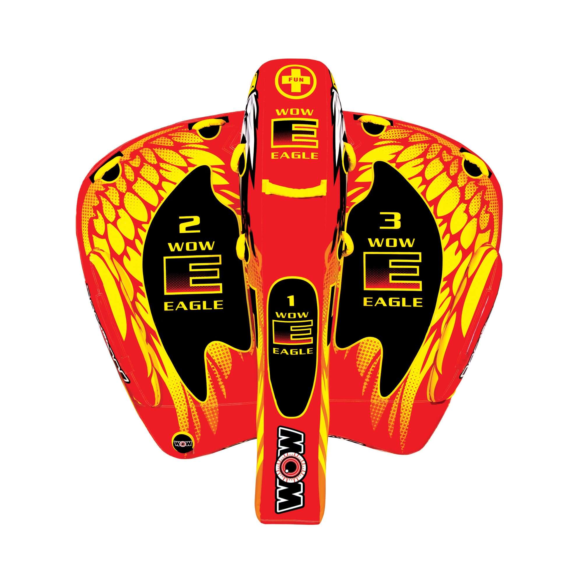 WOW Sports Wow Eagle 1-3 Person Hybrid Towable Water Tube For Pool and Lake