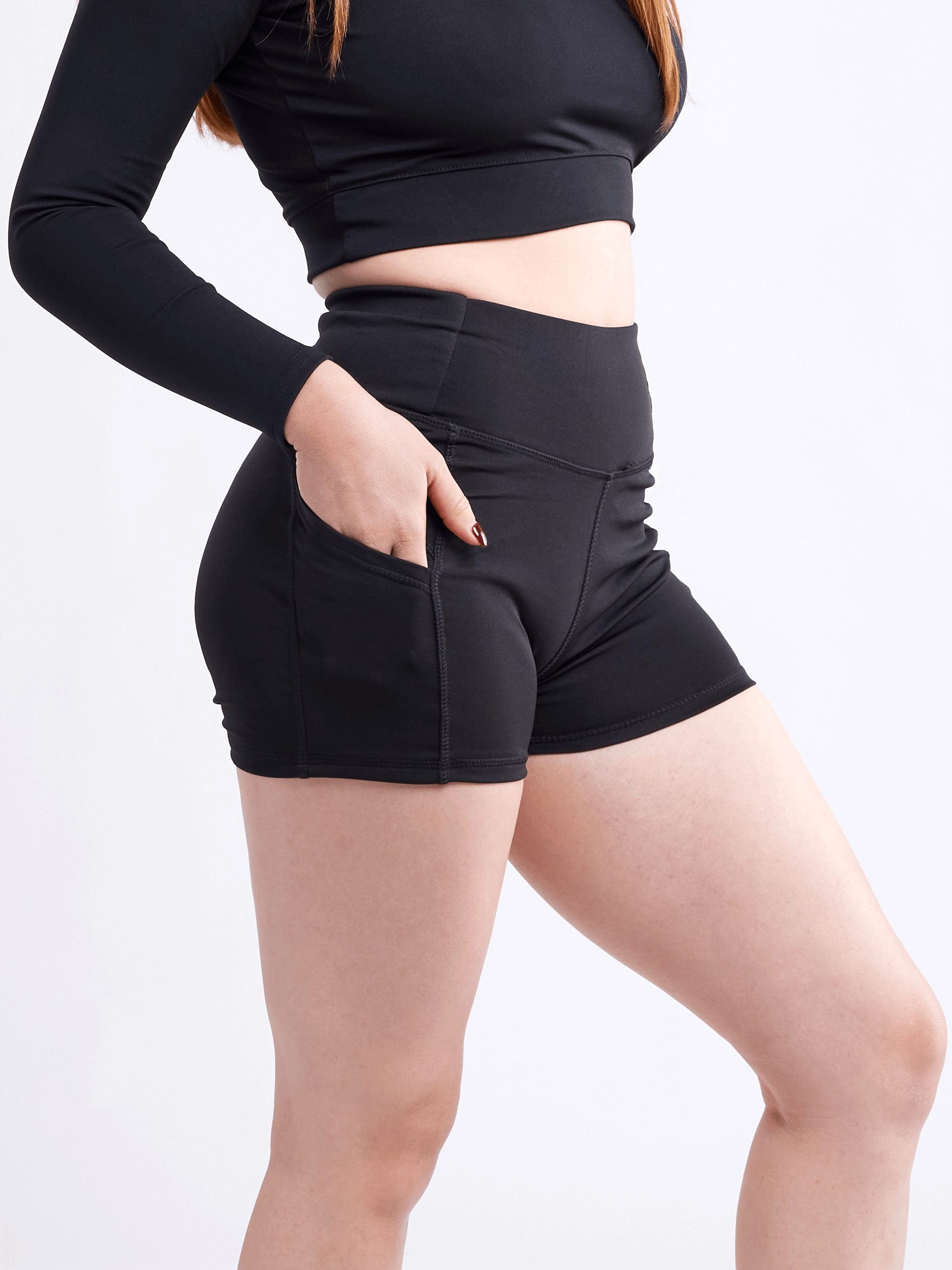 JupiterGear High-Waisted Athletic Shorts with Side Pockets