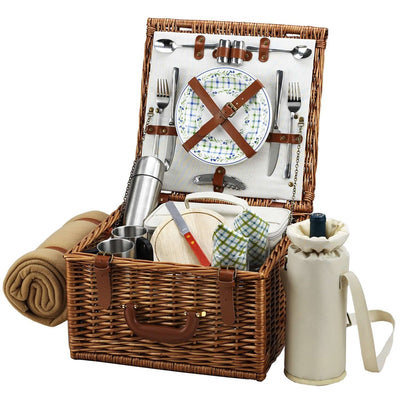Picnic at Ascot Cheshire Basket for 2 w/coffee set & blanket