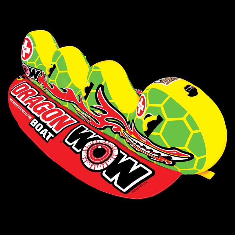 WOW Watersports Dragon Boat 3 Person Towable Water Tube For Pool and Lake