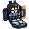 Picnic at Ascot Bold Picnic Backpack for 4 with Blanket