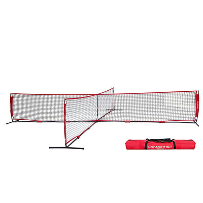 PowerNet 4-Way Soccer Tennis Net 18x18 Ft for Multiplayer Use w Easy Setup (1162)