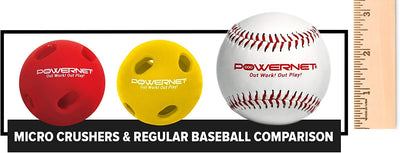 PowerNet 12-Pack Micro Crushers Limited Flight Training Baseballs (1133-1)