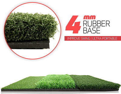 PowerNet Artificial Tri-Turf Grass Golf Hitting Practice Mat for Improving your Swing (1159)