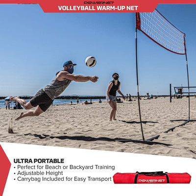 PowerNet Freestanding Volleyball Warm-Up Net, Adjustable and Portable (1178)