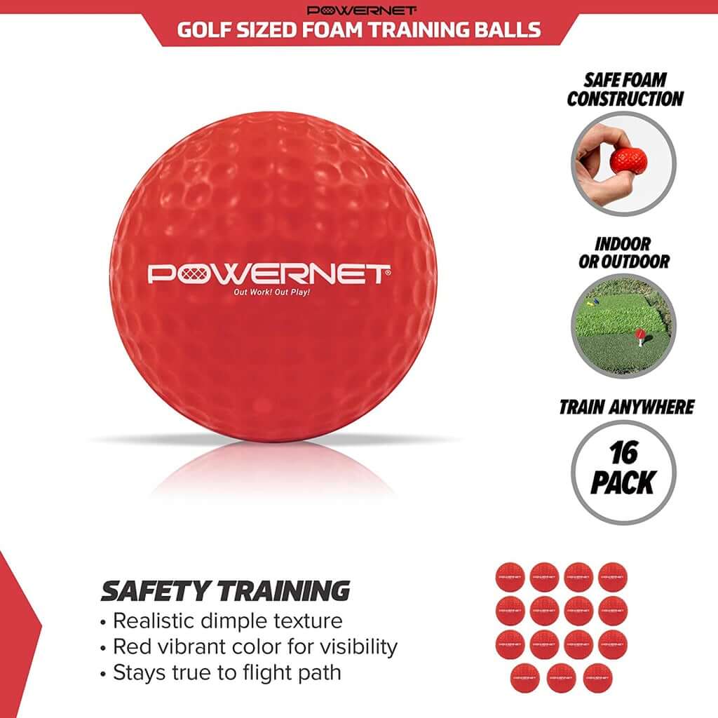 Powernet Practice Foam Golf Balls 16-Pack (1134)