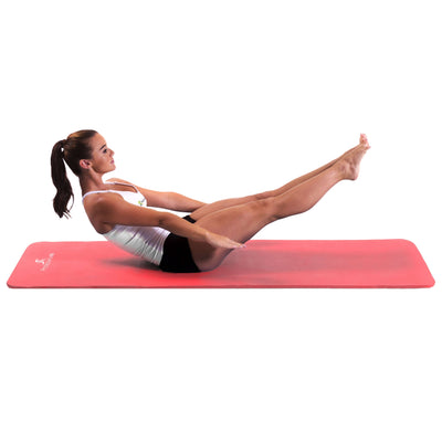 6’X4’ Large Yoga Mat ¼” Extra Thick Exercise Mat with 2 Bundling Ribbons  Eco Fri