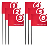 PowerNet 6-Pack Sports Flags with Spiked Ends for Golf or Soccer (1205)