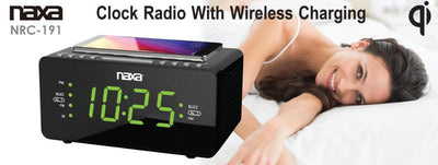 Dual Alarm Clock with Qi Wireless Charging Function