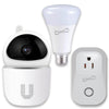 3-Pc. Smart Home Starter Kit with WiFi enabled: HD Camera, Plug, & Bulb