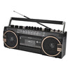 Portable 3 Band Radio with Bluetooth and Cassette Recorder
