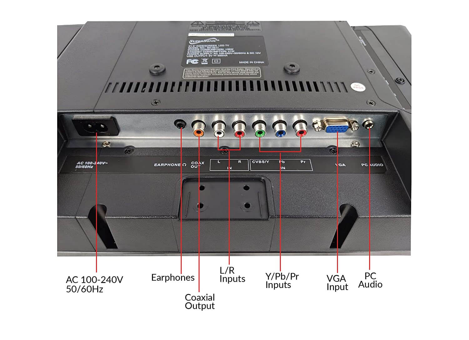 22" Supersonic 12 Volt AC/DC Widescreen LED HDTV with USB and HDMI