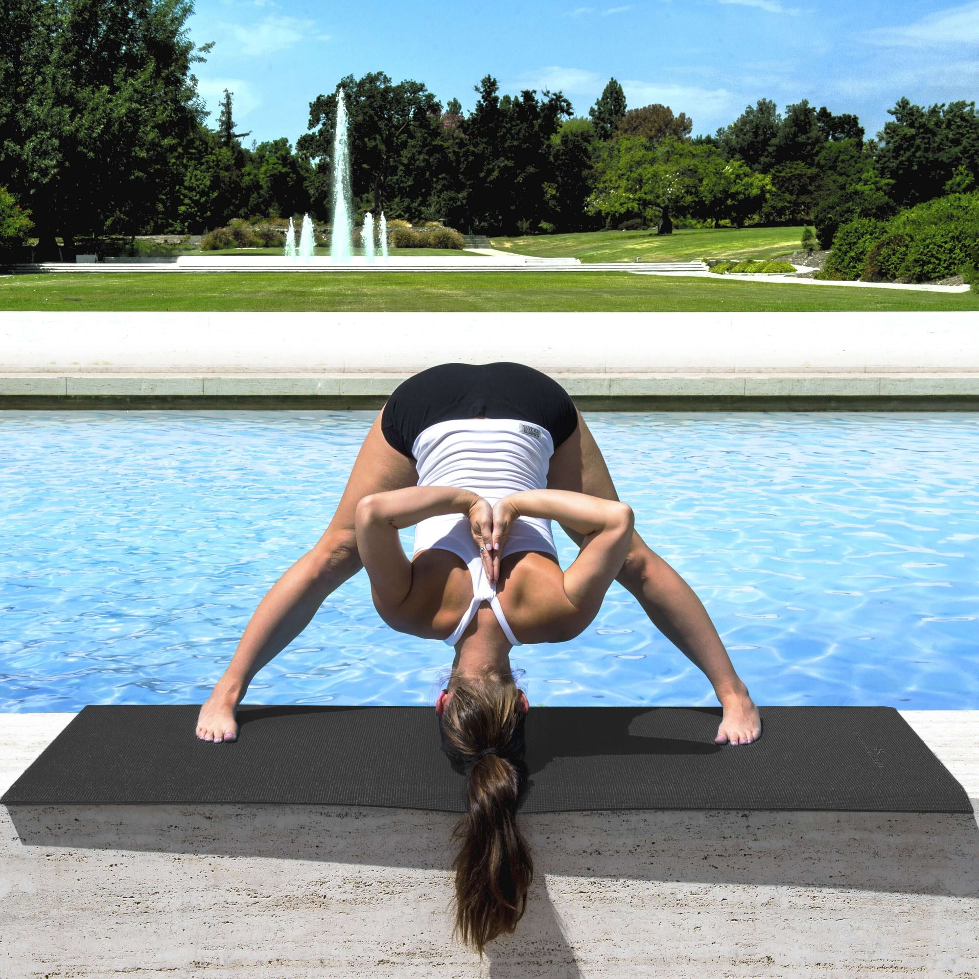 Extra Thick Yoga and Pilates Mat 1 inch - Aqua Blue