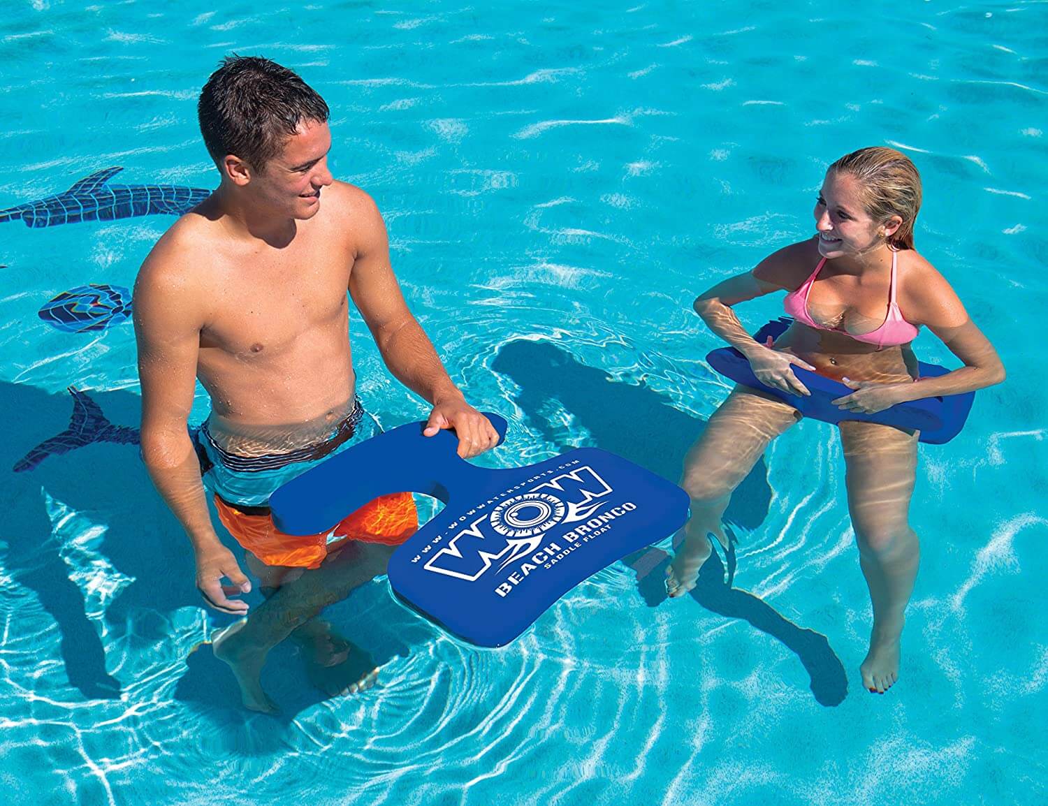 WOW Watersports Beach Bronco Pool Float Blue