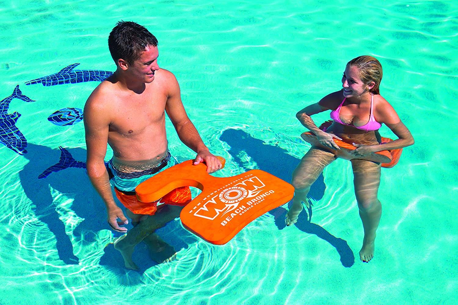 WOW Watersports Beach Bronco Pool Float Orange