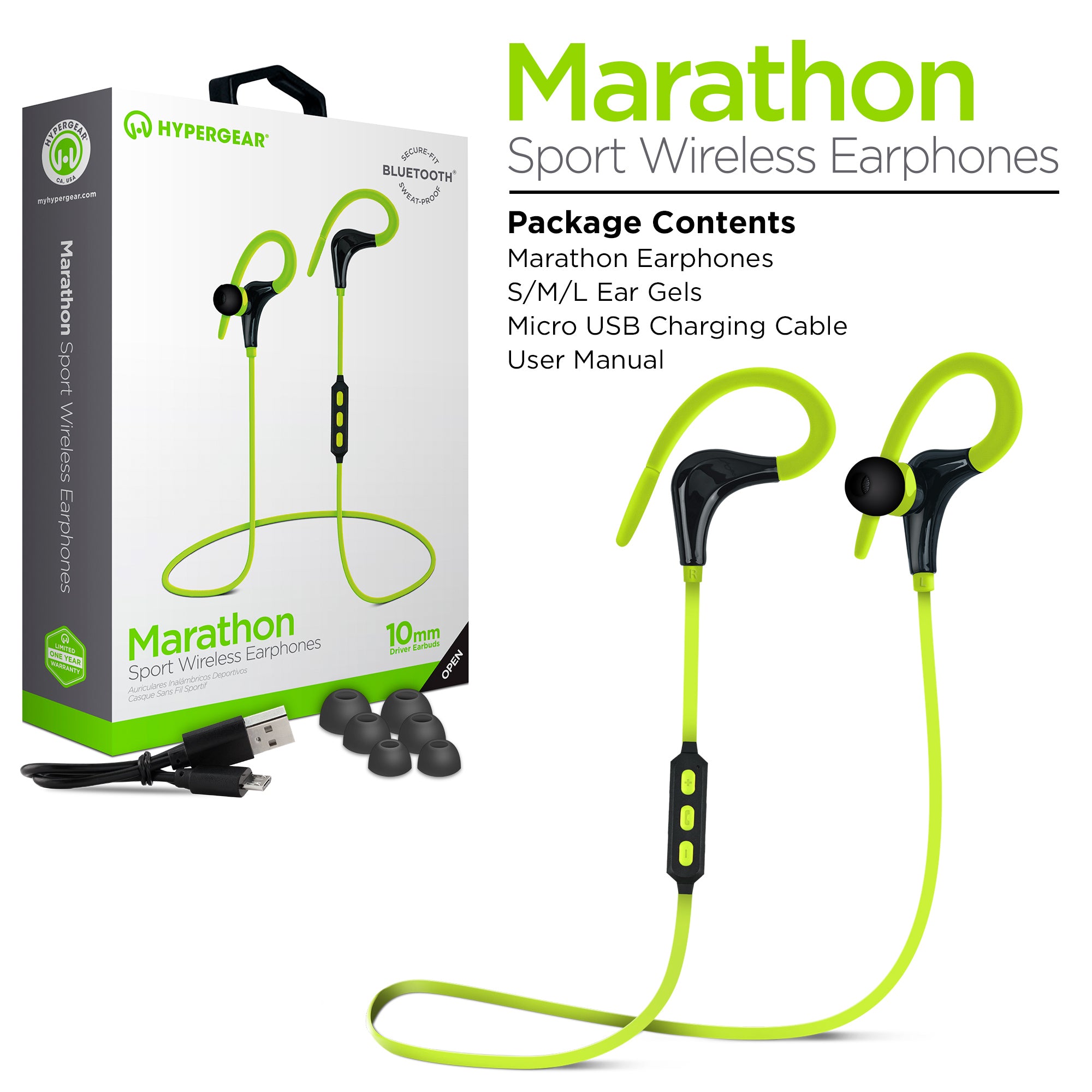 HyperGear Marathon Sport Wireless Bluetooth Earphones