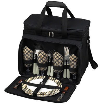 Picnic at Ascot Deluxe Picnic Cooler for 4