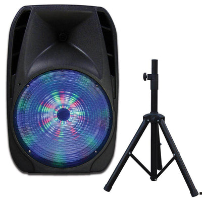 15" Professional Bluetooth Speaker with Tripod Stand