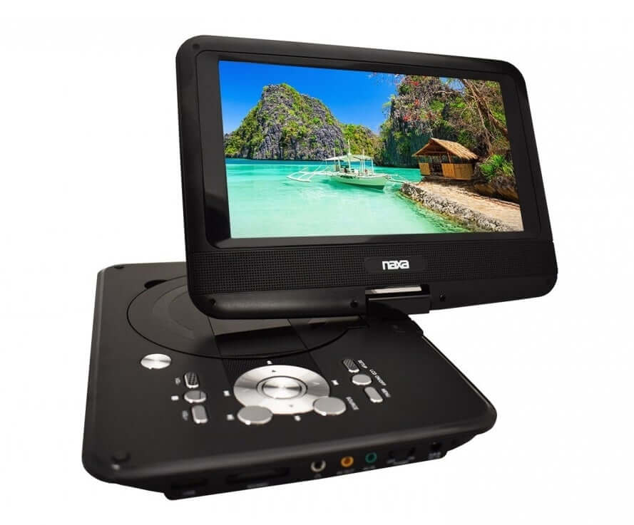 9' Portable DVD Player with digital TV, USB, SD Inputs & Swivel