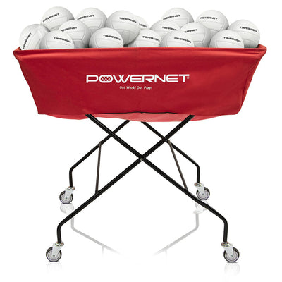 PowerNet Extra-Large Volleyball Wheeled Cart with 3 Side Pockets (1189)