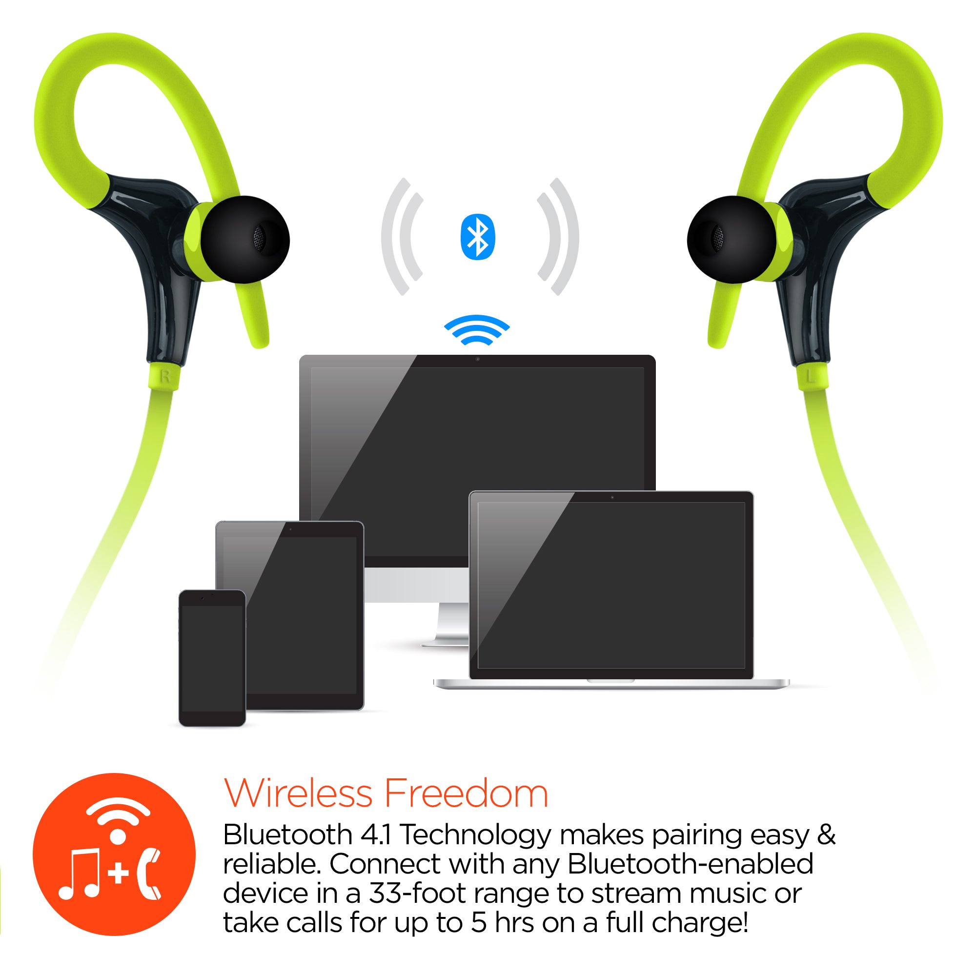 HyperGear Marathon Sport Wireless Bluetooth Earphones