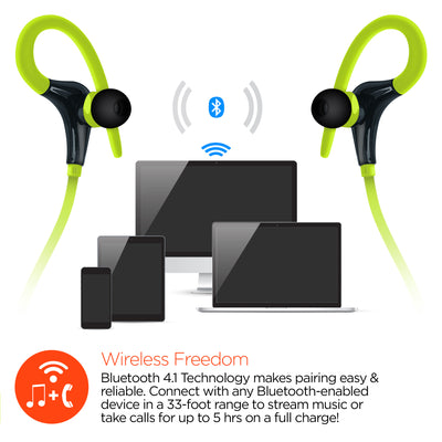 HyperGear Marathon Sport Wireless Bluetooth Earphones (MARPHONES-PRNT)