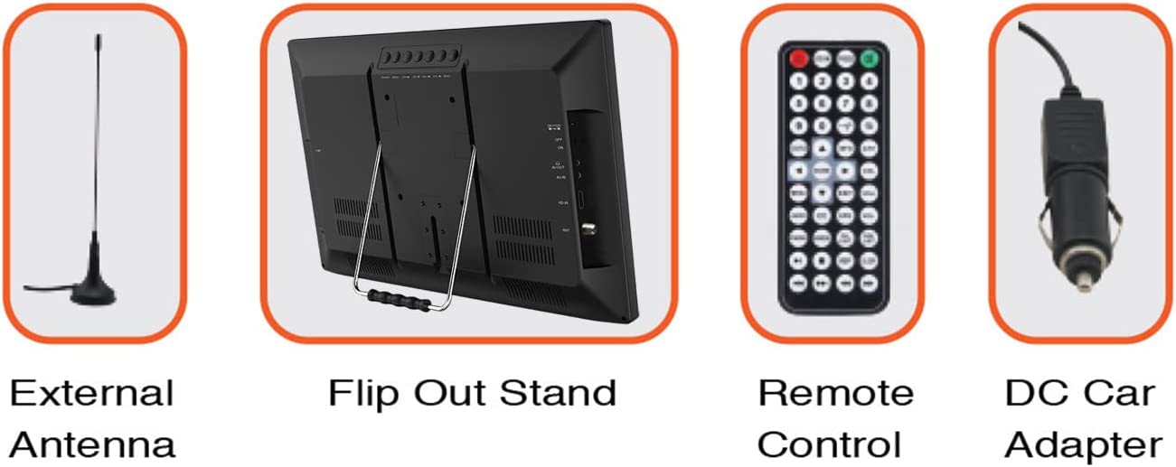 Naxa Portable 13.3" 12 Volt ACDC TV and Digital Multimedia Player