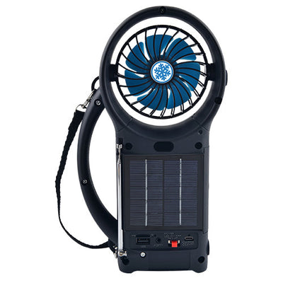 Solar Power Bluetooth Speaker with FM Radio / LED Torch Light / Fan (SC-1073ERF)