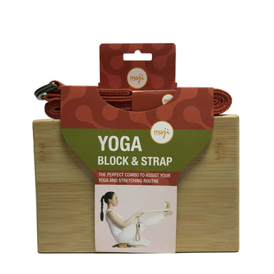Bamboo Yoga Block & Strap Combo