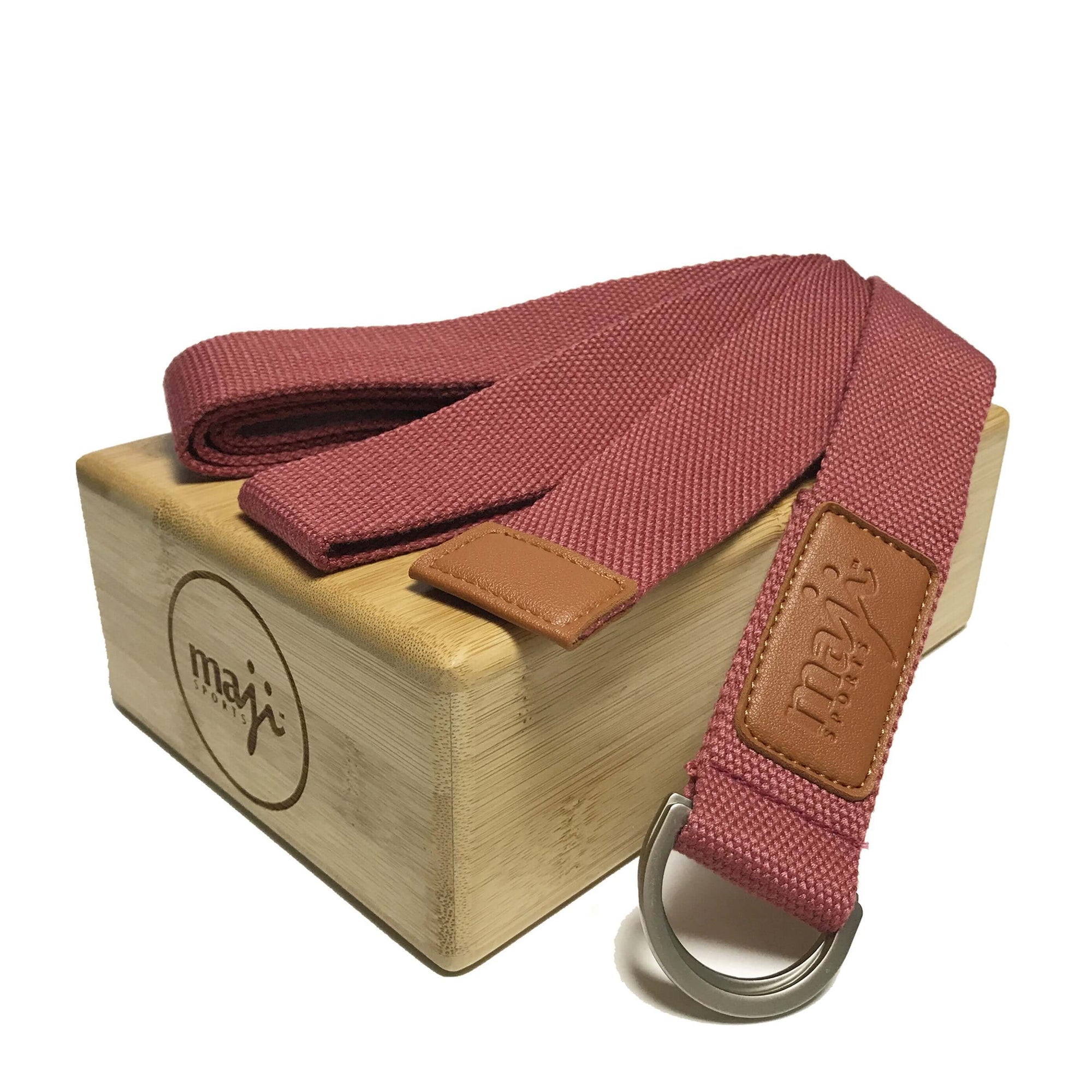 Bamboo Yoga Block & Strap Combo