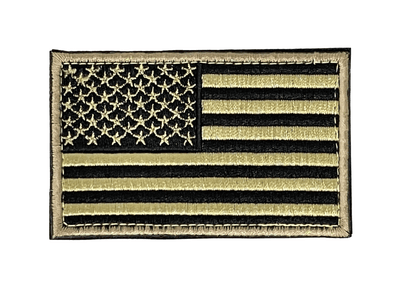 Tactical USA Flag Patch with Detachable Backing, Green
