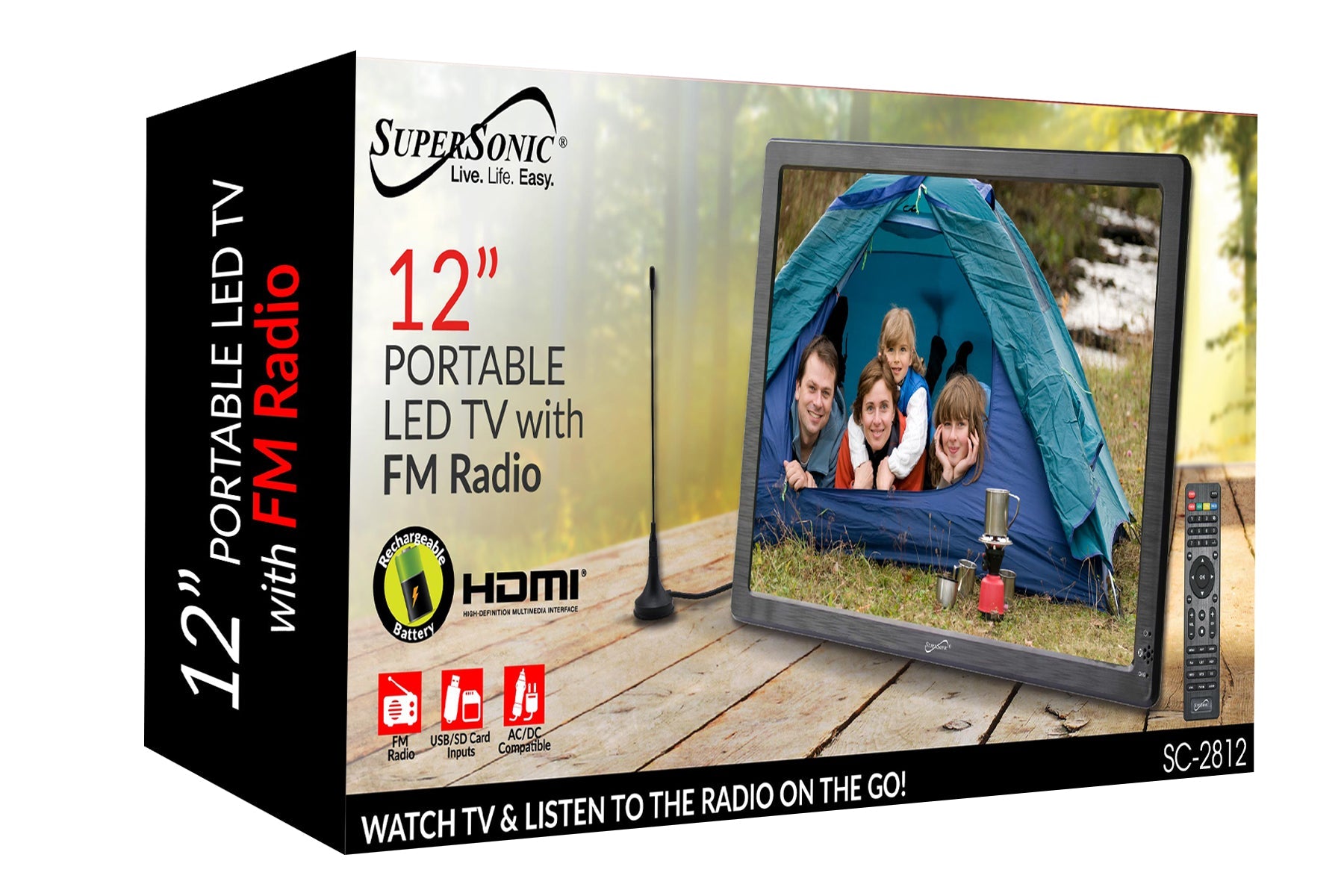 Portable 16 12 Volt Digital LED TV with USB, SD, and HDMI Input - Jupiter  Gear Home