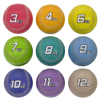 PowerNet Progressive Weighted Baseballs 9-Pack including Throwing Program (1182)