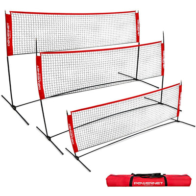 PowerNet Portable 10x3 Ft Net for Tennis Badminton Volleyball Pickellball (1050)