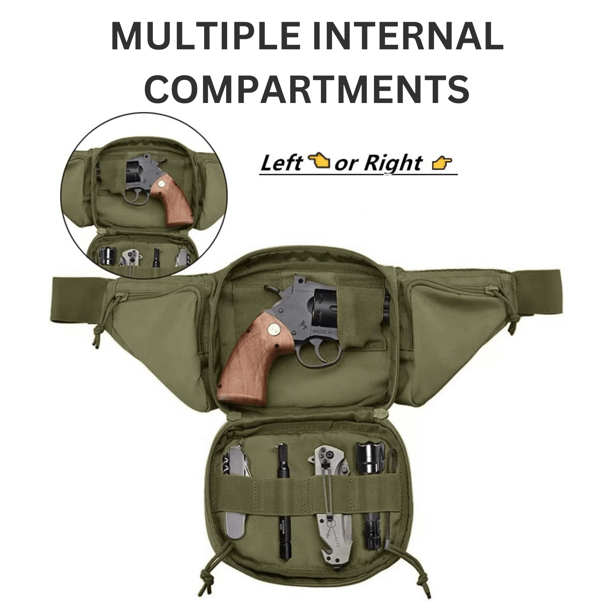 Unigear Compact Waist Bag, Multi-Purpose Tactical MOLLE EDC