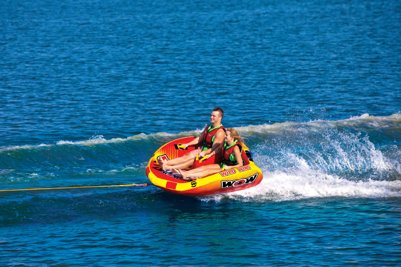 WOW Sports Wild Wing 2 Person Towable Water Tube For Pool and Lake (18-1120)