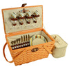 Picnic at Ascot Settler Traditional American Style Picnic Basket with Service for 4