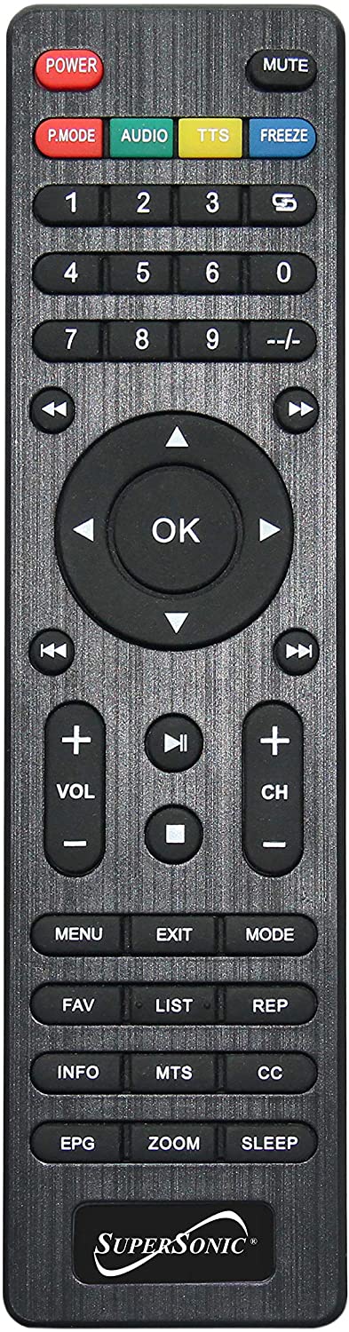 13" Supersonic Portable Digital LED TV with USB, SD, and HDMI Inputs and FM Radio | 12-Volt AC/DC Compatible