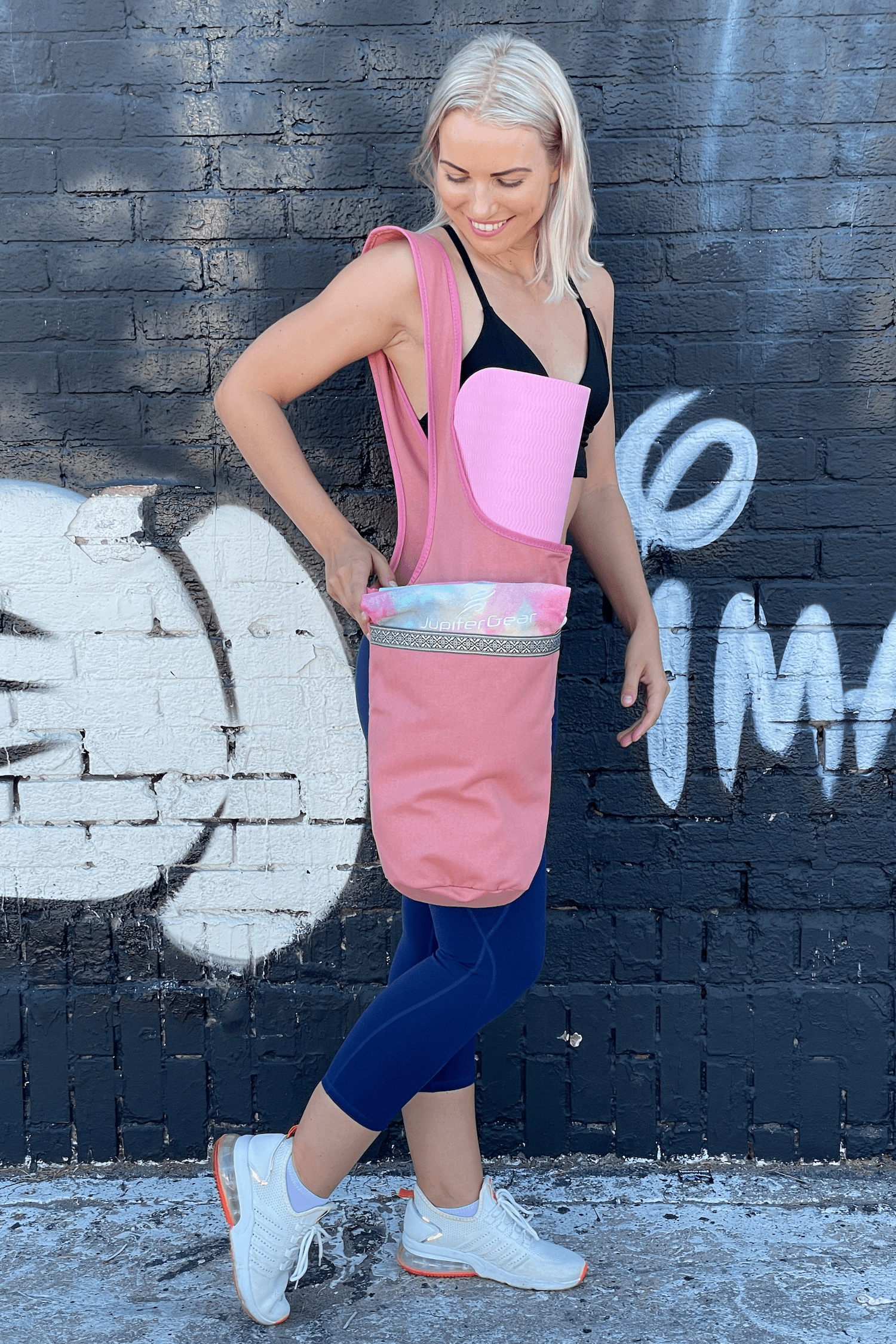 JupiterGear Yoga Mat Carrying Tote Bag with Large Pockets