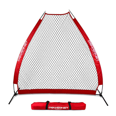 PowerNet 7' Portable A-Frame Pitching Screen for Batting Practice with Carry Bag