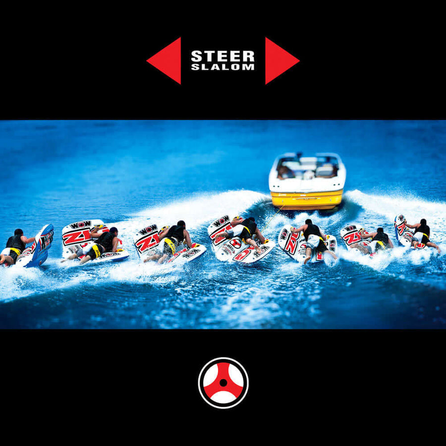 WOW Watersports Zig Zag 1 Person Steerable and Towable Water Tube For Pool and Lake