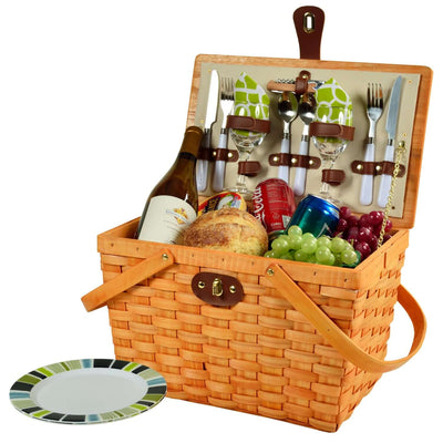 Picnic at Ascot Frisco Traditional American Style Picnic Basket with Service for 2