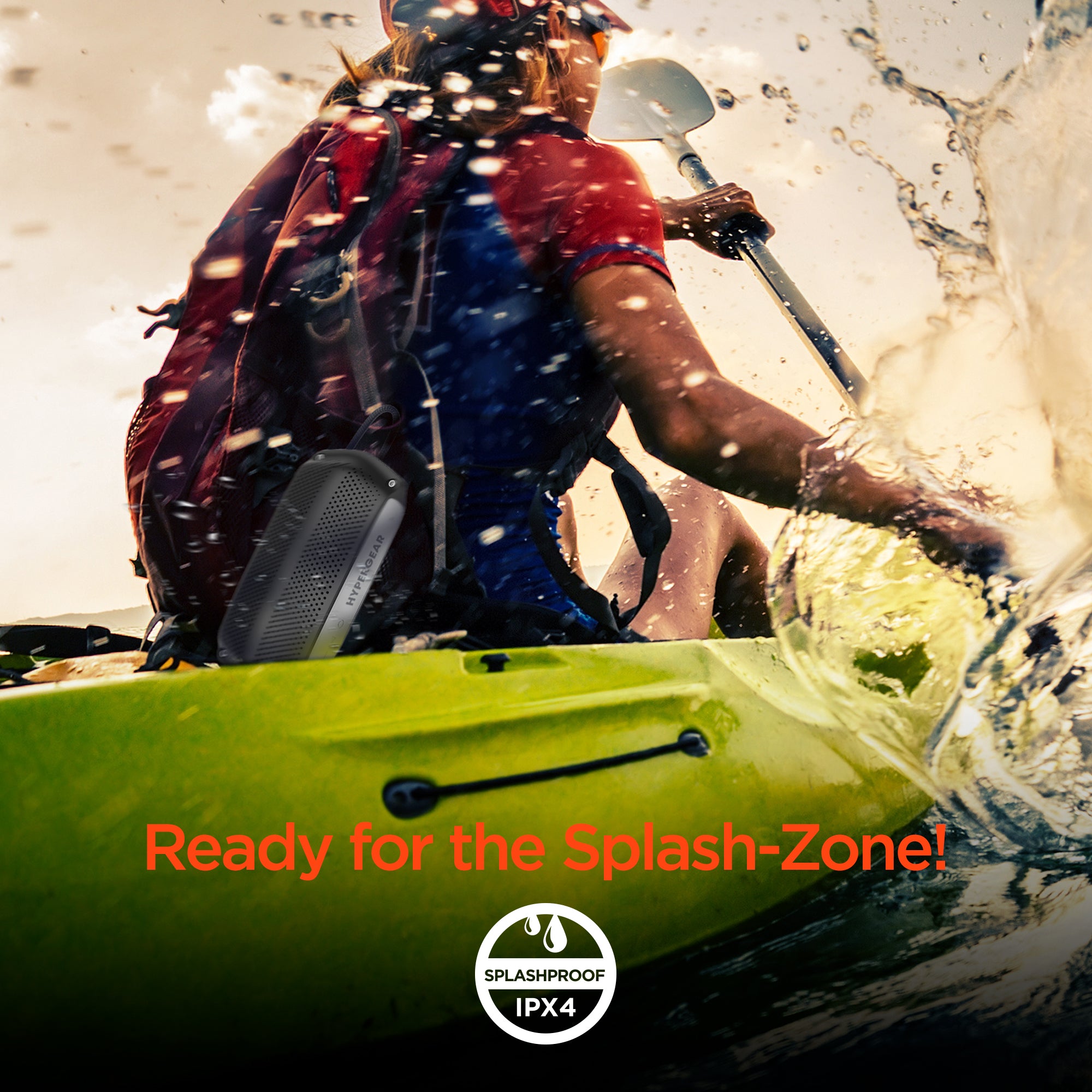 HyperGear Wave Water Resistant Wireless Speaker with Extended Battery Life