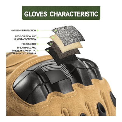 Tactical Military Airsoft Gloves for Outdoor Sports, Paintball, and Motorcycling with Touchscreen Fingertip Capability