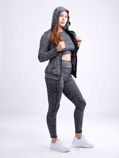 High-Waisted Criss-Cross Training Leggings with Hip Pockets